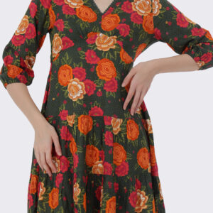 Birdie Women's Multicolor Floral Print Dress